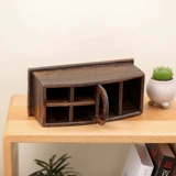 Пульт из натурального дерева, система хранения, настольная коробка для хранения, деревянная корзина для хранения