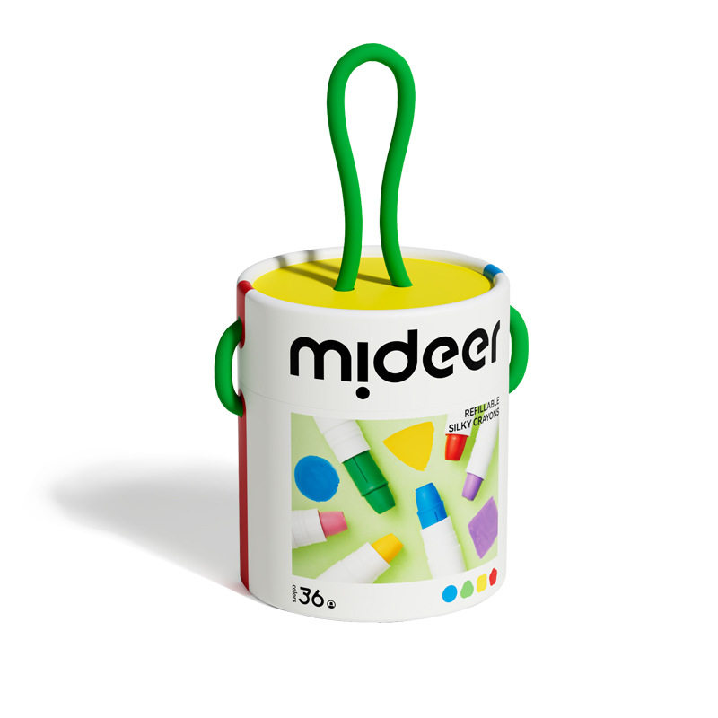 Milu genuine silky quick-drying crayon oil painting stick washable children's brush kindergarten bucket colorful color pen