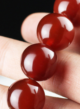 陵固思红玛瑙手串情侣本命年手链