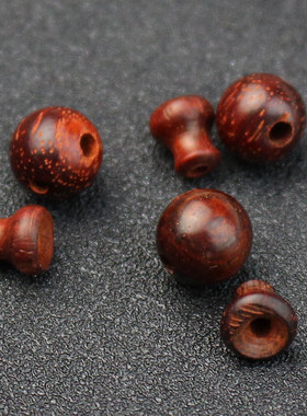 厂家批发印度小叶紫檀木三通佛塔0.8手工DIY手链饰品串珠配件材料