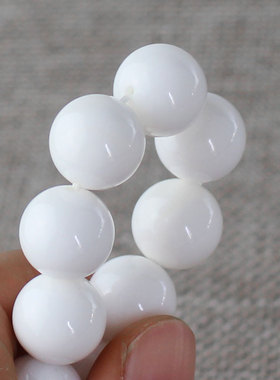 天然深海精美白色生日佛珠手链