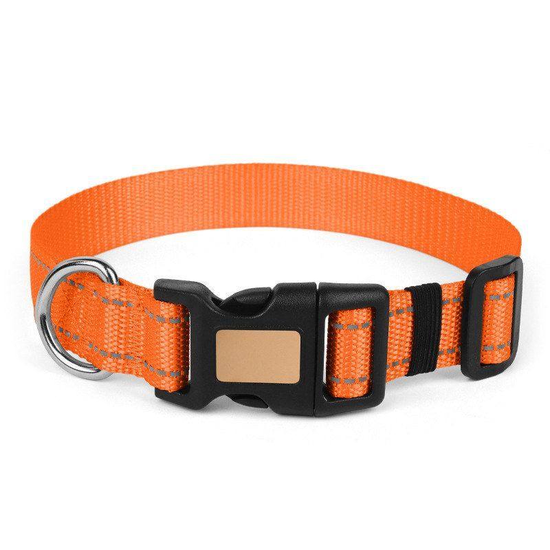 跨境新款宠物项圈防挣脱反光防丢狗狗项圈可调节可刻字宠物牵引绳,淘宝优惠券,粉丝福利购,淘宝优惠卷