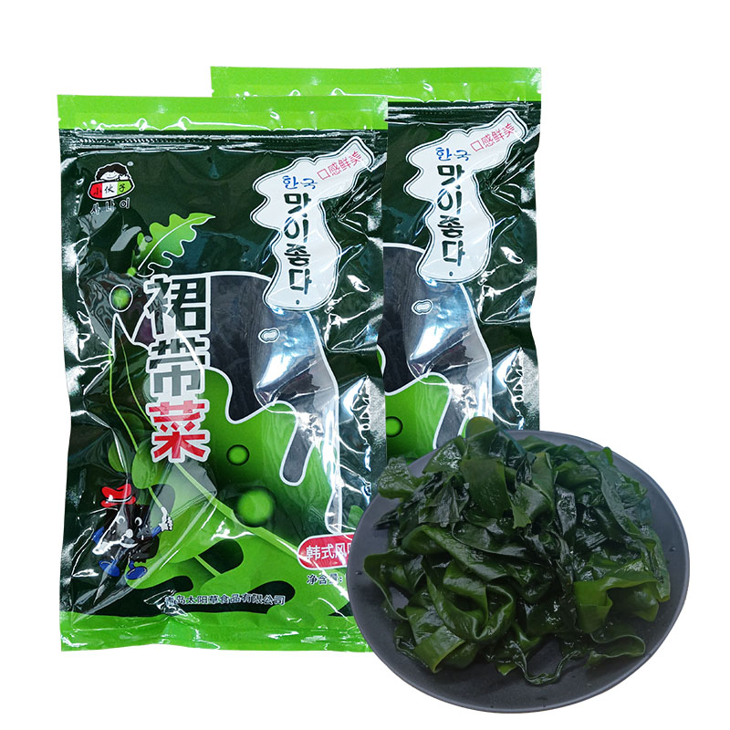 小伙子裙带菜韩国海带干货韩式海带汤100g*2袋装煲汤海菜芽裙边菜 - 图3