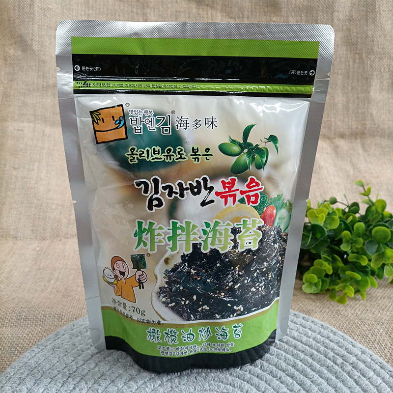 海多味炸拌海苔70g*2韩国拌饭碎紫菜海苔儿童即食橄榄油芝麻炒 - 图2