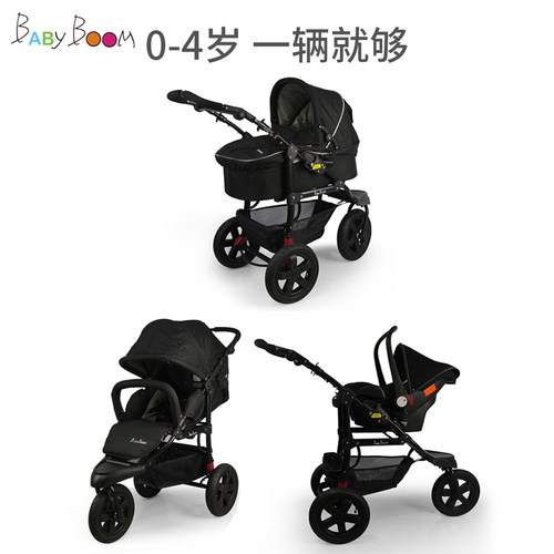BabyBoom婴儿推车婴儿车宝宝手推车越野高景观轻便可坐躺童车 - 图3