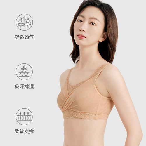 雪伦乳腺术后义乳文胸假胸胸罩夏透气抹胸蕾丝无钢圈本命年红8610 - 图0