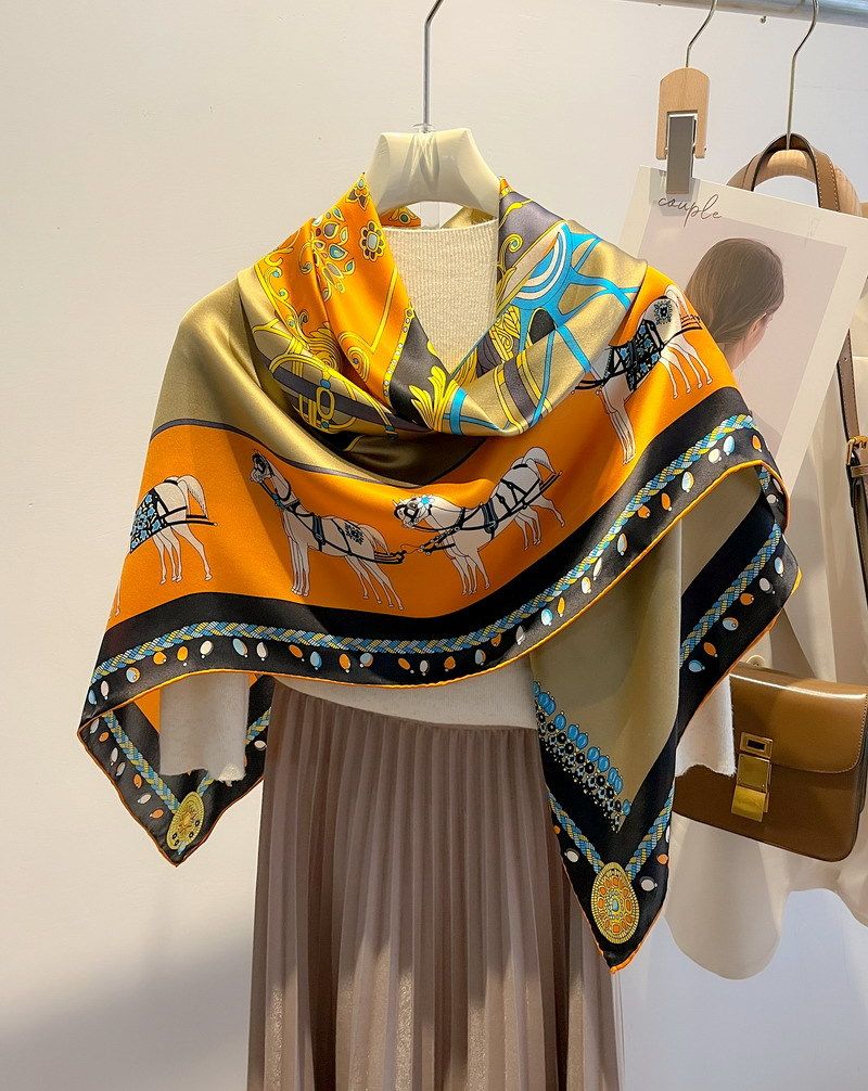 手工卷边高档缎面复古真丝大方巾100%桑蚕丝杭州丝绸披肩围巾丝巾,淘宝优惠券,粉丝福利购,淘宝优惠卷