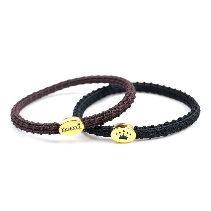 韩国kknekki 耐用打底发绳金扣款橡皮筋 发圈 弹性紧绷头绳 发饰 - 图0