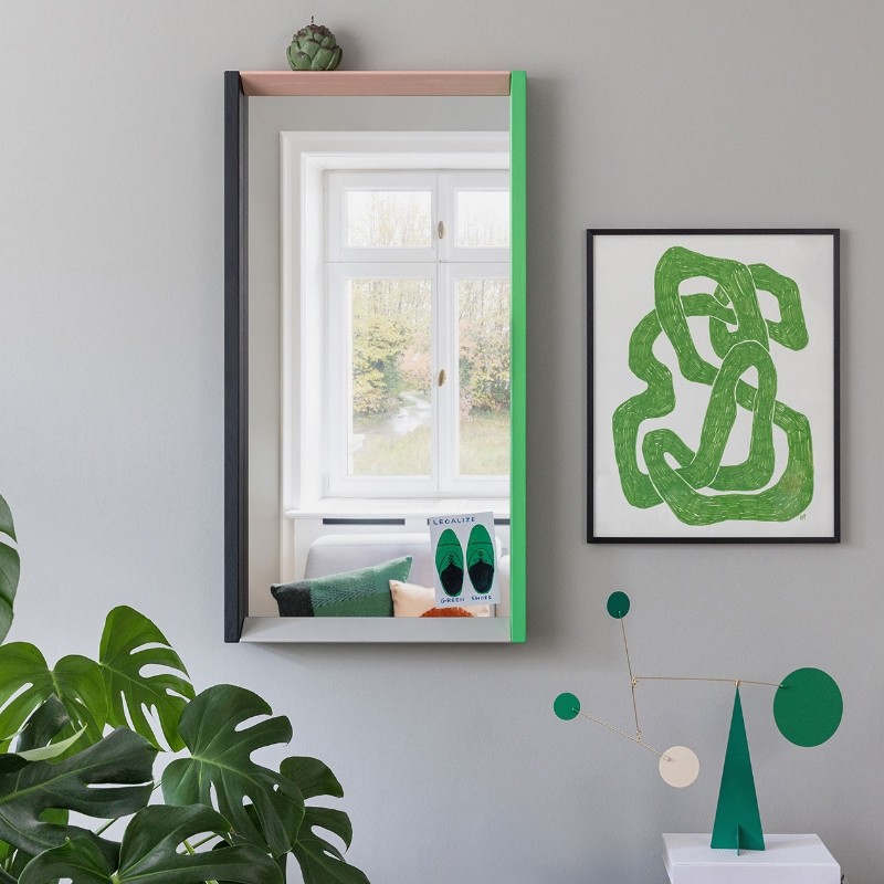 E2正品瑞士vitra Colour Frame Mirrors彩色木框镜穿衣镜子壁挂镜 - 图0