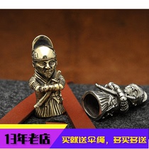 Hand Carved Works Original Embroidered Knife Ming Dynasty Jin Clothing Wei EDC Umbrella Rope Knife Pendant Handmade DIY Pendant Accessories