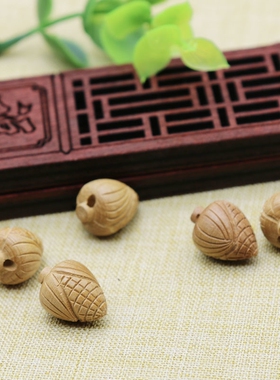 桃木雕 编手链 手工diy饰品 肥城 宝宝别针挂件 儿童配饰  玉米2