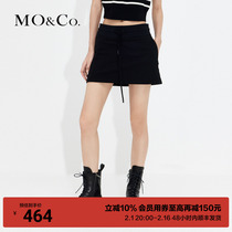 MOCO Sports Wind Pumping Rope Tightness Waist Short Skirt Half Body Dress MBC2SKT024 Black