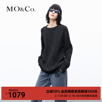 (cotton wool x yak suede) MOCO2023 autumn new pint sweater dress with dress MBC3DRS061 with decorative collar