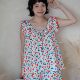 Cranberry pure cotton gauze pajamas casual ມີ suspenders