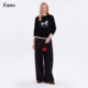 Fan Luo ຄໍບ່າຂວາ niche Trojan jacquard sweater