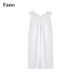 Fano French soft style dress V-neck for women 2026 summer new lace stitching vest short skirt
