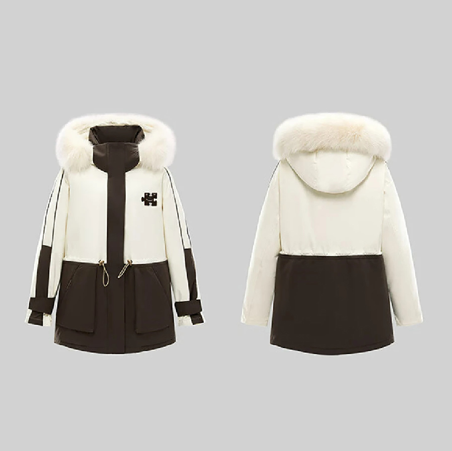 鸟家女装2025冬装新款时尚连帽保暖中长款派克服羽绒服C4498/G-13,淘宝优惠券,粉丝福利购,淘宝优惠卷