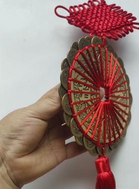 梅花钱黄铜祝福家居饰品装饰摆件