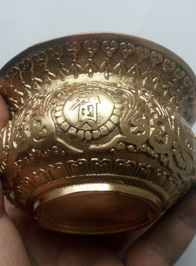 纯铜聚宝盆摆件 铜盆客厅店铺桌面家居装饰品工艺品开业礼品