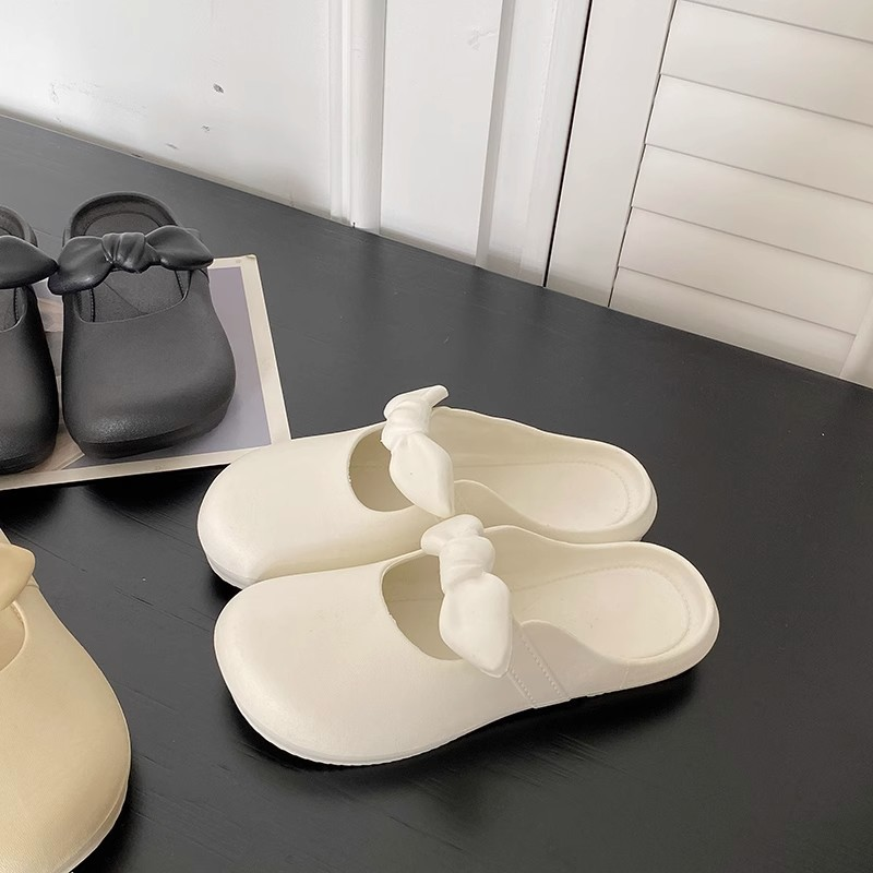 2025新款设计感8880蝶结半拖夏季时尚百搭外穿小香风女鞋