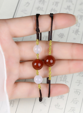 抖音同款周家红链女2022新款