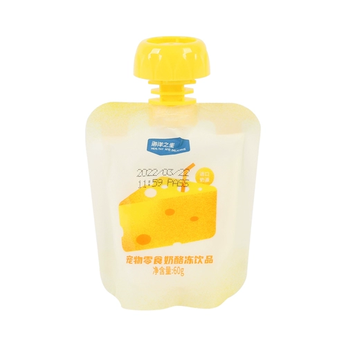 Замороженный сыр Ocean Star Cheese Cat and Dog Snack Pets для увлажнения кальциевых добавок кальция и смешивания зернового йогурта с нулевым лактозовым напитком 60 г