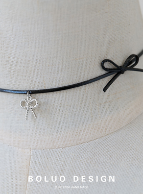 菠萝手作甜酷风蝴蝶结锁骨链