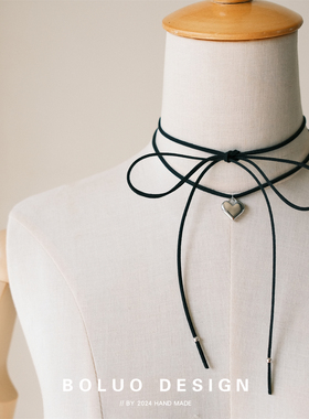 菠萝手作原创不掉色蝴蝶结项链