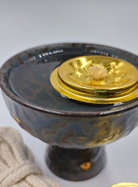 【豆油灯套餐】长明供灯供佛宁神改善睡眠安抚净化照明黑芝麻油灯