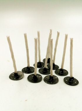 4厘米茶蜡蜡芯纯棉带蜡托底托杯蜡无烟手工DIY纯棉线酥油灯芯配件