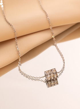 高级感小蛮腰滚轮锁骨链优雅时尚气质轻奢小众ins冷淡细项链新款