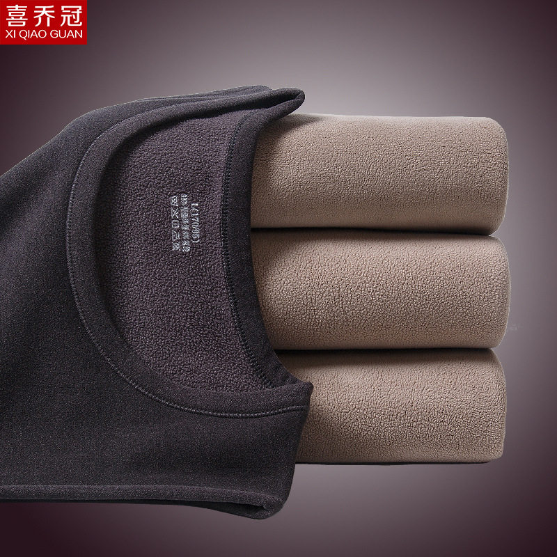 羊羔绒男士保暖背心秋冬纯色修身加绒加厚双面一体绒圆领打底内衣,淘宝优惠券,粉丝福利购,淘宝优惠卷