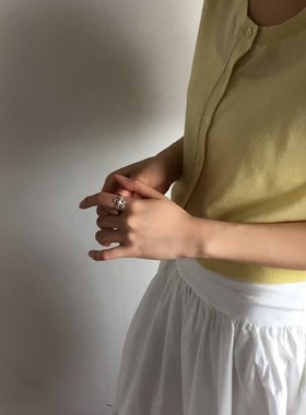 九0428韩国东大门戒指vase-8513458直邮气质人气欧美春季街舞通勤