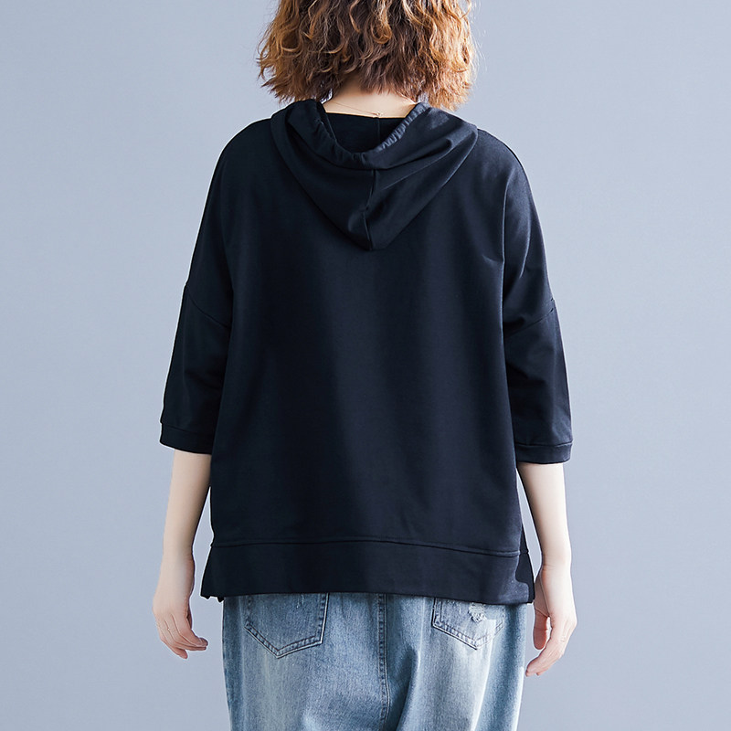 夏季新款字母卡通落肩帽衫休闲卫衣 衣恋红唇卫衣/绒衫