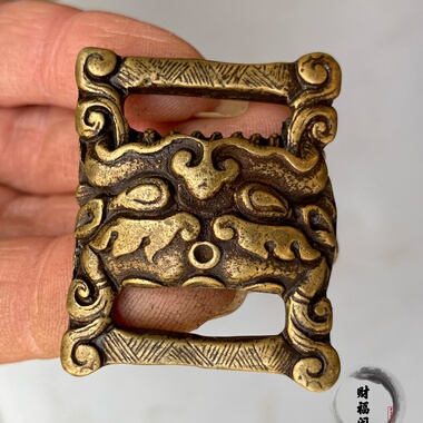 仿古新款藏式黄铜经书扣兽面财布扣藏式扣直播网红皮具