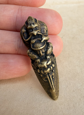 仿古新古典藏式黄铜大鹏鸟金刚撅挂件吊坠民族特色挂件金刚杵吊坠