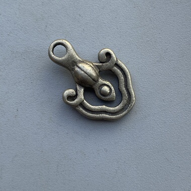 复古款式 白铜做旧金刚杵莲花托背云菩提子配件文玩手串饰品