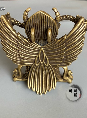 复古黄铜铜大号大鹏金翅鸟密宗佛护法铜器藏式大鹏鸟藏族特色挂件