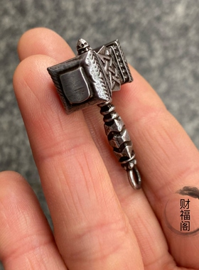 仿古新款藏式天铁雷神之锤项链男欧美潮人吊坠嘻哈百搭挂饰配饰品