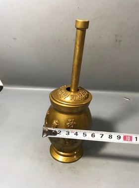 包邮仿古铜孙思邈捣药罐捣药器铜中药捣药钵捣药臼家居药店装饰