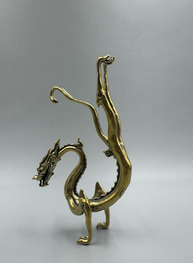 仿古黄铜赤金唐龙客厅桌面摆件创意家居装饰工艺品摆件