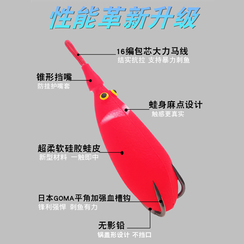 渔猎客栈2023新款软虾袖珍虾升级版13.5克改装雷蛙雷强打黑路亚饵-图1