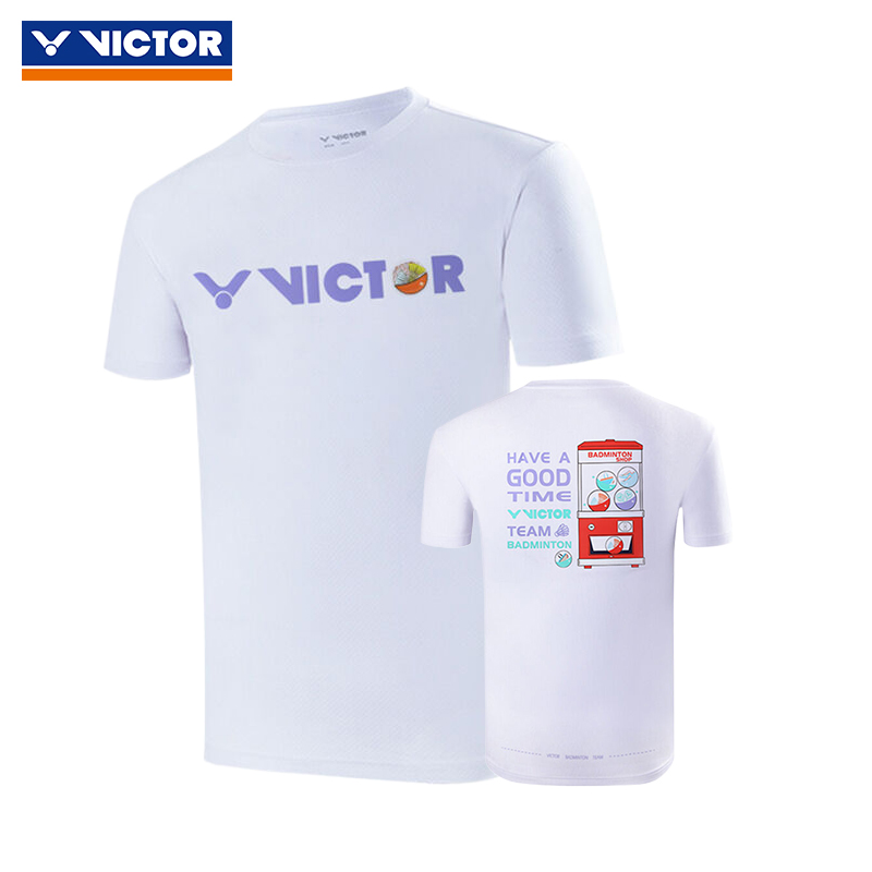 威克多VICTOR胜利羽毛球服比赛训练短袖T恤速干透气T-40024 - 图0