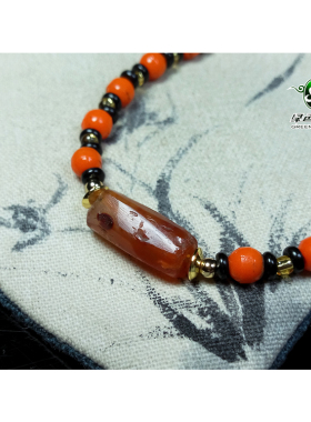 手链红色手链老玛瑙不还价