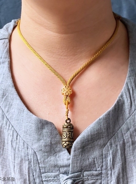 挂戒指的项链绳男女穿串平安扣挂绳手工编织高级黑色吊坠绳子