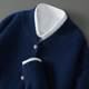 Round neck 100% pure wool cardigan men's coat sweater