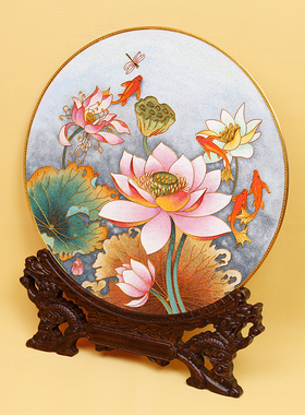 景泰蓝装饰礼物摆件诗翼铜新中式