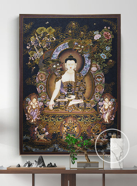 珐琅彩掐丝手工西藏客厅装饰画