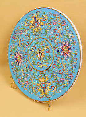 掐丝珐琅装饰摆件诗翼珐琅彩瓷