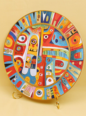 客厅玄关摆盘诗翼掐丝珐琅彩装饰